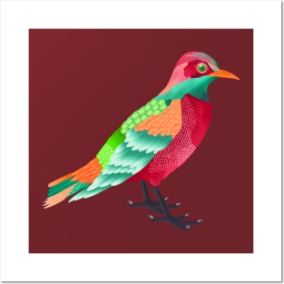 Brilliant Rainbow Bird Posters and Art